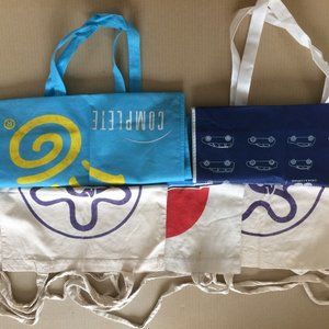 - 5 fabric bags multi purpose durable machine washable reusable new & used